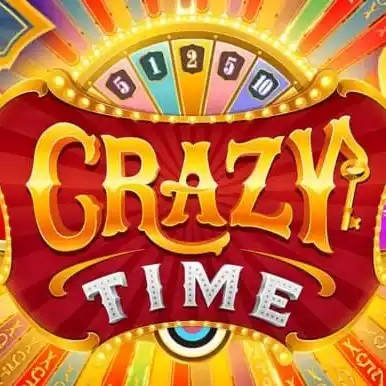 Official Live Dealer logo: Crazy Time by Evolution at GoldSpin Casino