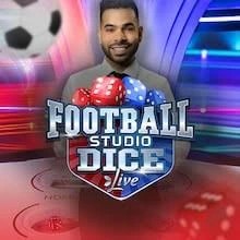 Football Studio Dice online game logo by Evolution on goldspincasino.it