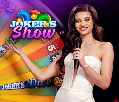 Joker’s Show slot icon by Skywind Group, available at GoldSpin Casino